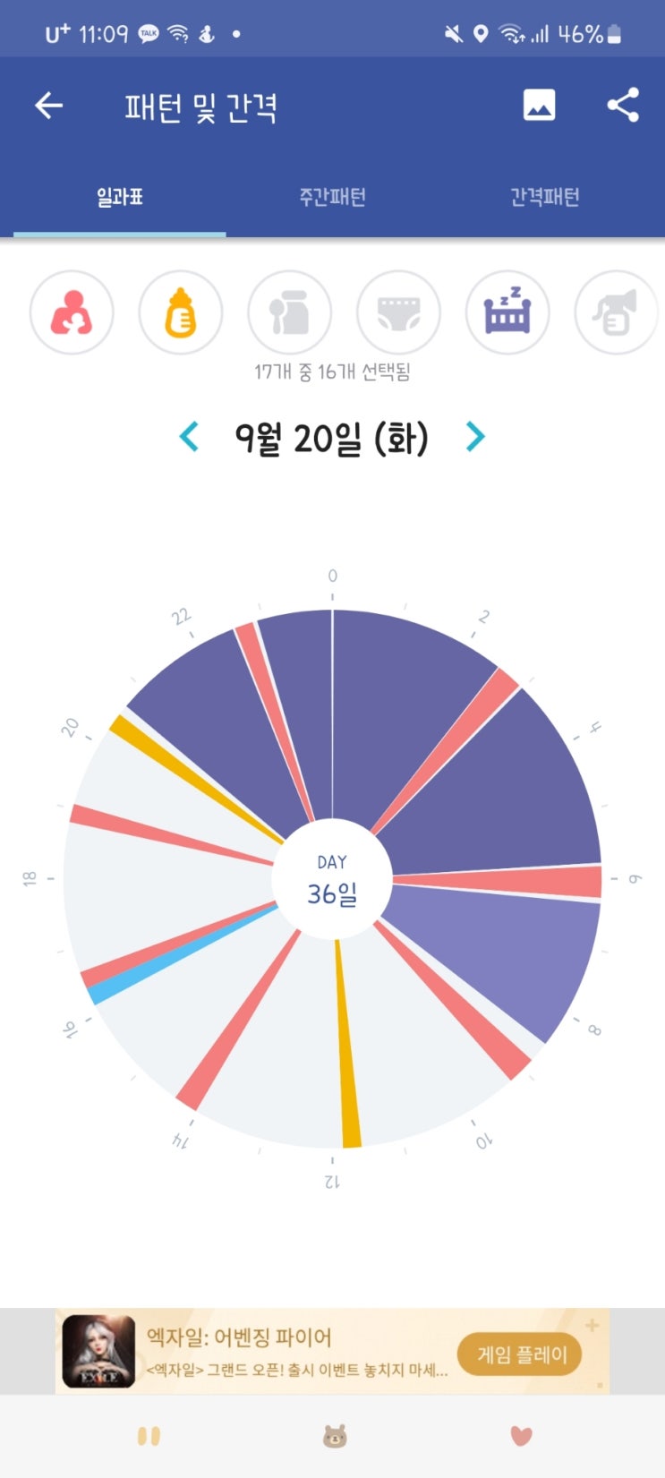  육아일기4_채윤이 일과 기록(9/20-9/26)