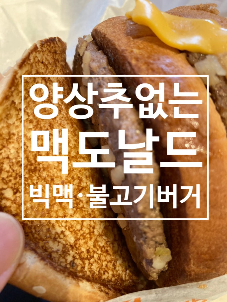  양상추 없는 빅맥 불고기 버거 후기［맥도날드］