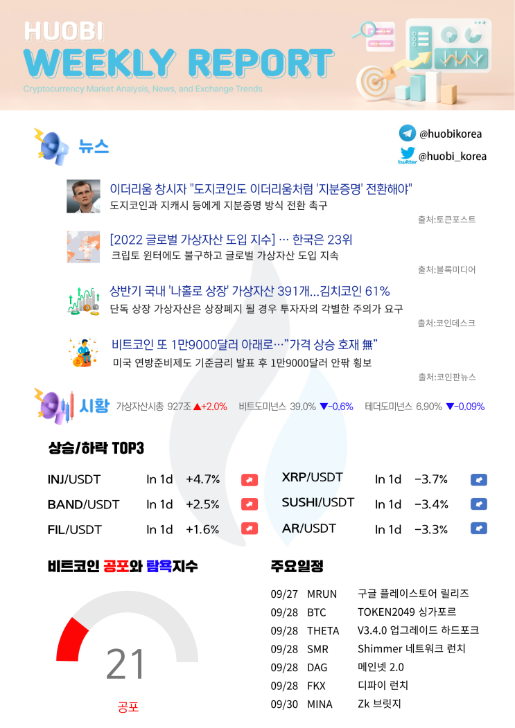  한 눈으로 봐봐봐! Part.15 (지난주 주요뉴스 & 다음주 일정)
