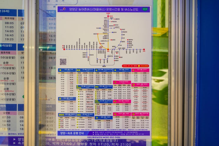 국내 뚜벅이 버스 여행 필수 양양 시간표 국내 뚜벅이 버스 여행 필수 양양 시간표