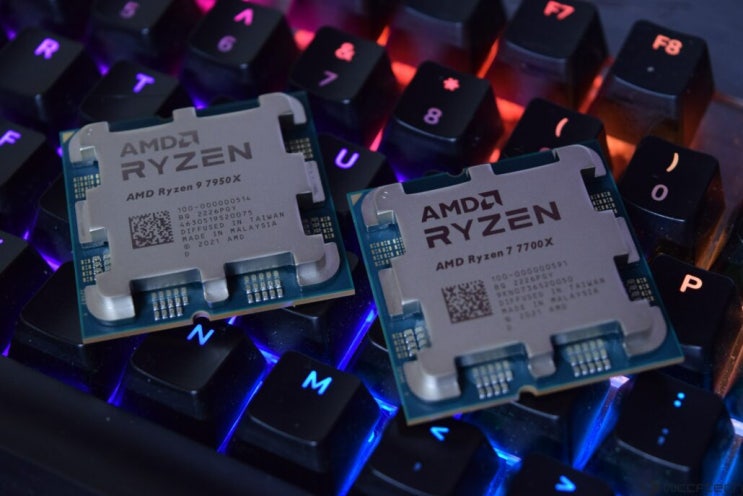 AMD 라이젠 7950X , 7700X , 5800x , 인텔 12900K 12700K 벤치마크 프로그램별 성능 비교 정보