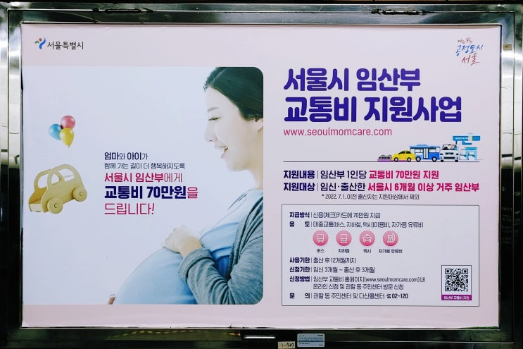  서울시 임산부 교통비 지원 12주부터