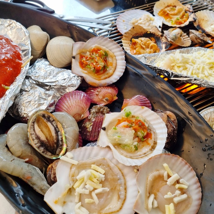  광주 수완지구 조개구이 신창동 김상태해물왕국 왕푸짐 맛있음