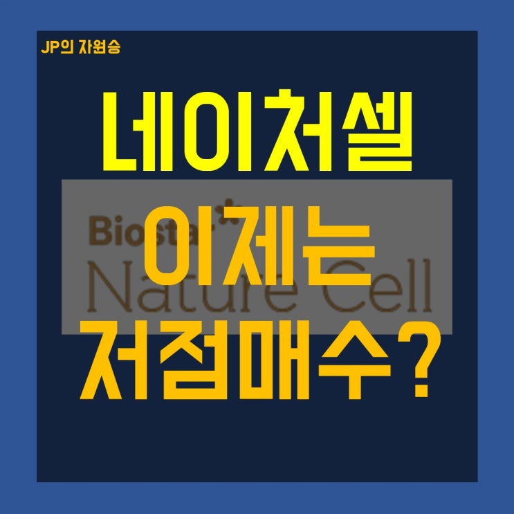  네이처셀 주가 저점 매수하는 방법