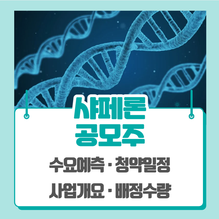  샤페론 수요예측 공모주 청약일정 (기관경쟁률, 비례경쟁률)