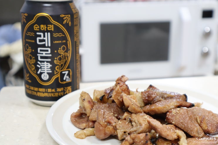  숯불돼지갈비 밀키트 참맛고기 전자레인지 돌리면 끝