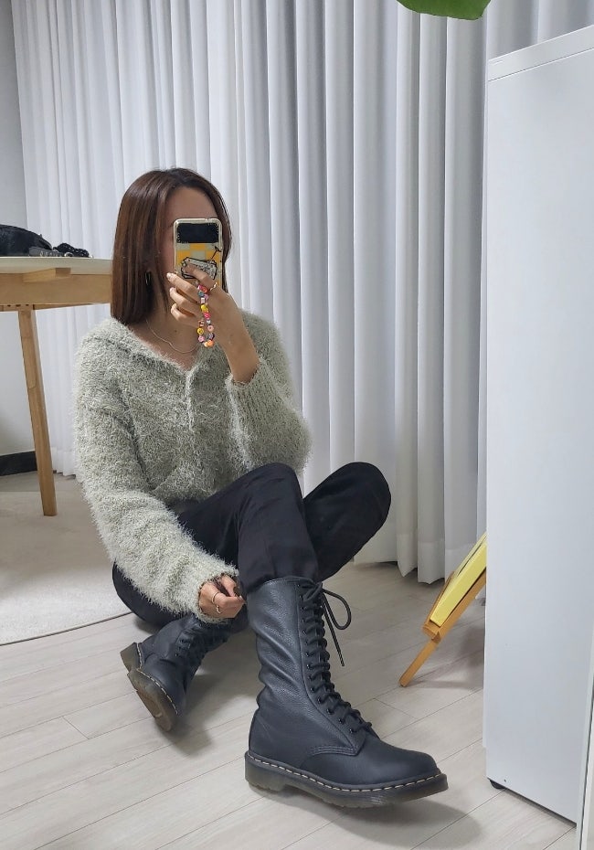  다이애그널 세일러 니트 가디건 상세 후기 
