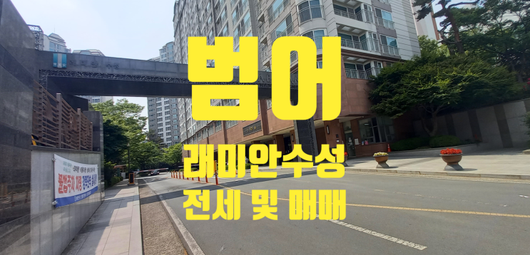 범어동 래미안수성 전세 및 매매 현황이에요