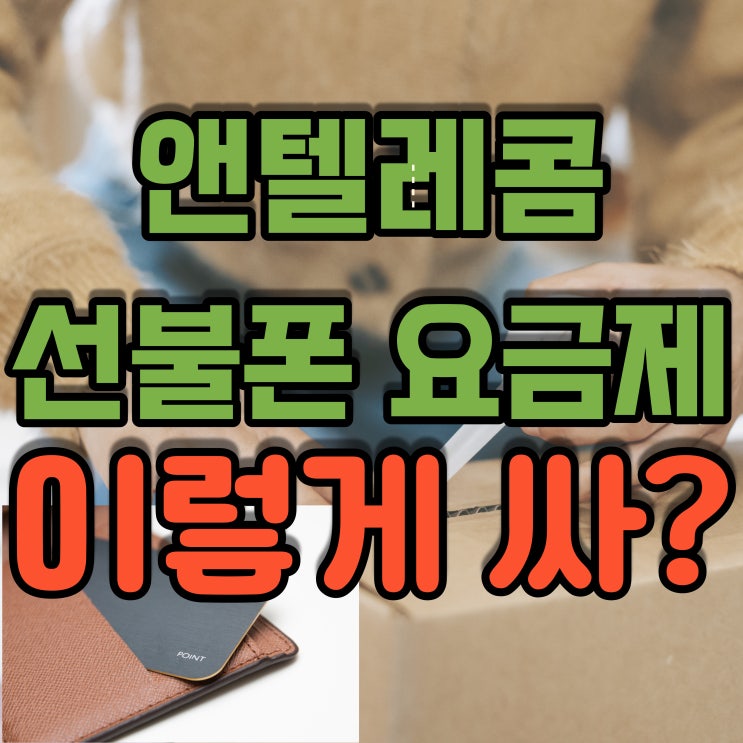 앤텔레콤 선불 요금제 '이 금액'에 무제한으로?!