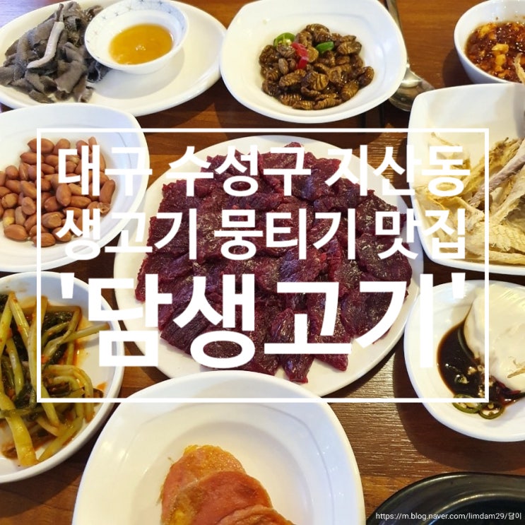  대구 지산동 생고기 맛집 대구 수성구 뭉티기 맛집 '담생고기'
