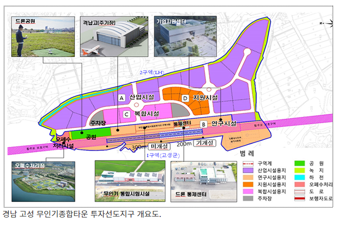 경남 고성 ‘무인기종합타운’ 투자선도지구로 지정(드론 특화 산업단지 조성,지역 새로운 성장동력 확보·육성)_국토교통부 경남 고성 ‘무인기종합타운’ 투자선도지구로 지정(드론 특화 산업단지 조성,지역 새로운 성장동력 확보·육성)_국토교통부