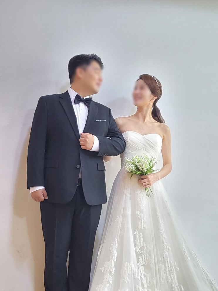 [토탈샵-펜타그라피] 웨딩촬영 당일 드레스- 풍성 A라인