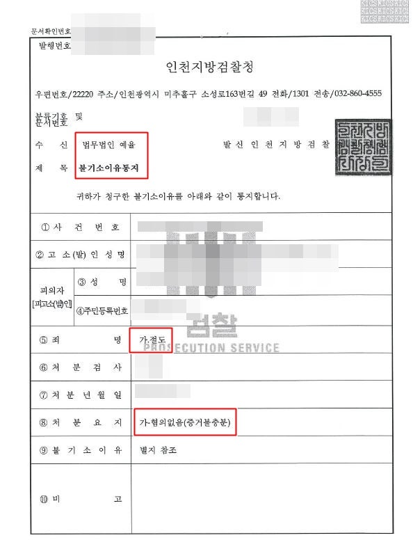 인천절도죄변호사 빠른 대응으로 무혐의 처분을 받다