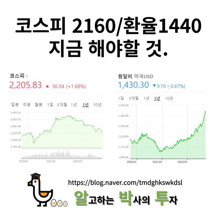  코스피 2160/환율 1440의 시대, 지금 해야 할 것.