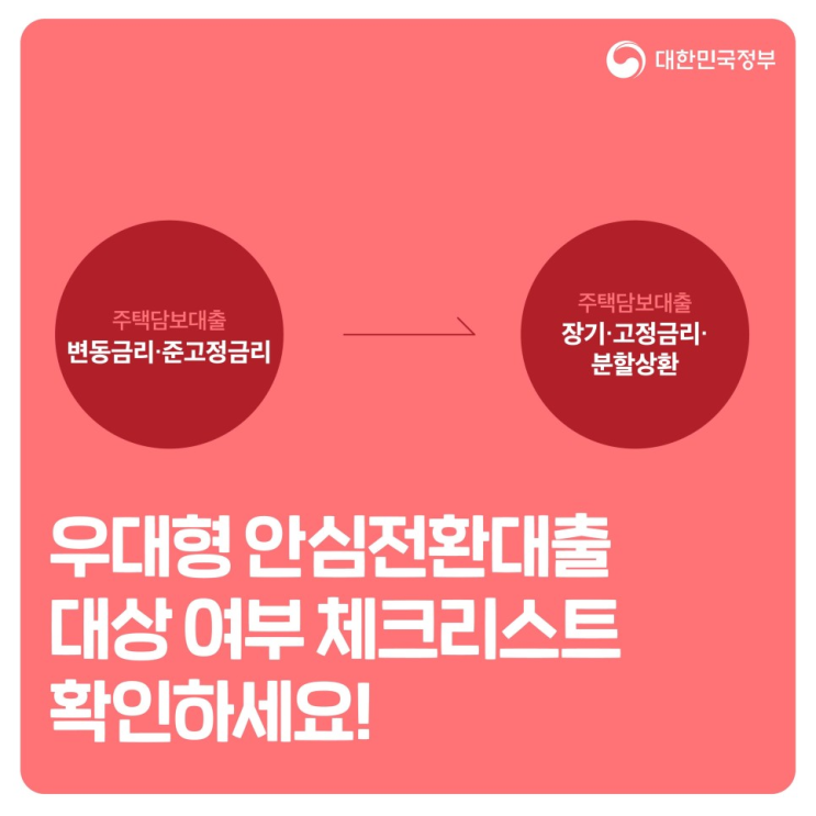  #안심전환대출 대상 여부 체크리스트