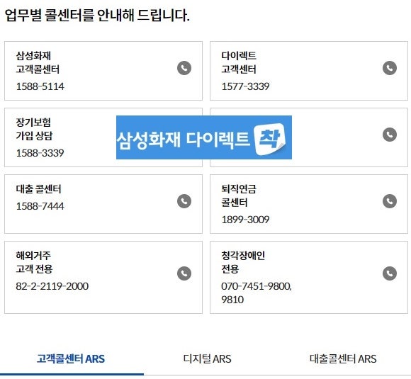 삼성화재 다이렉트 자동차보험 고객센터 전화번호