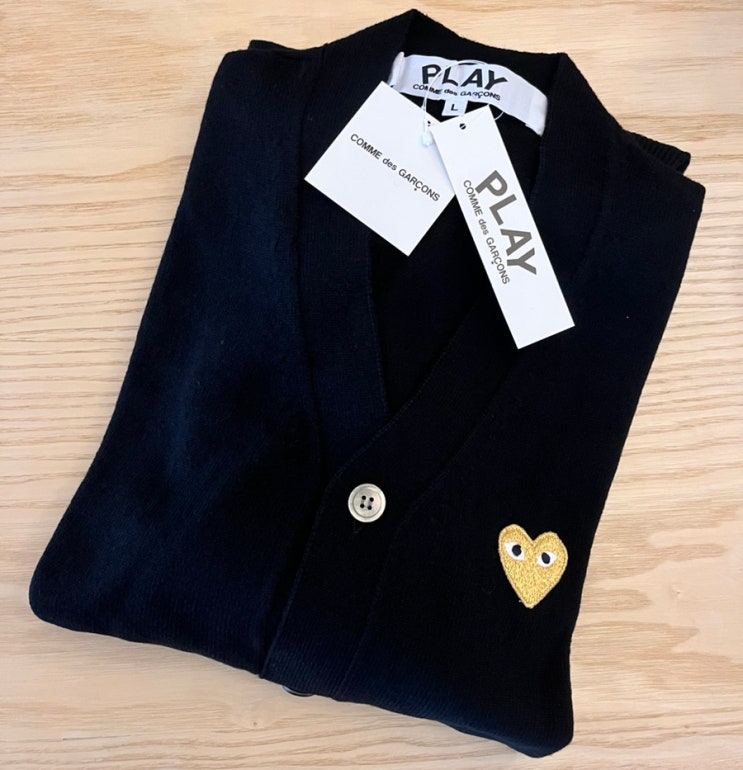  [의류] 꼼데가르송 COMME des GARCONS 가디건(블랙, Gold Heart) 구매 후기