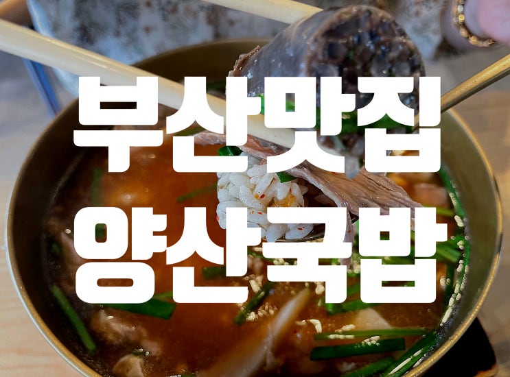  [부산맛집] 부산 국밥 맛집 양산 국밥 신비로운 맛 부산 돼지국밥 맛집