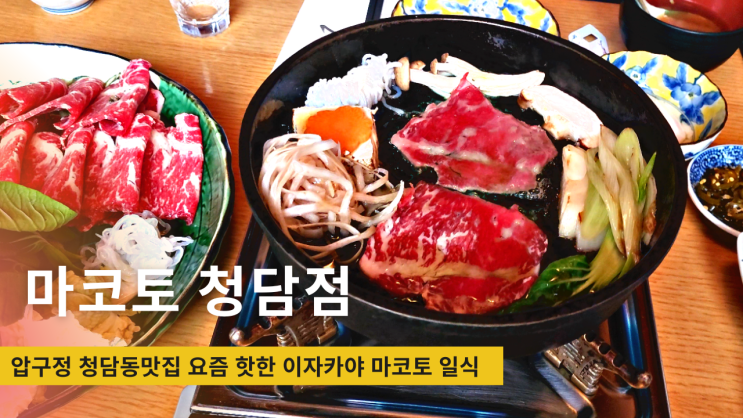  [리뷰 내돈내산] 강남 청담동맛집 마코토 스키야키 정식 l 핫한 일식 이자카야 브이로그