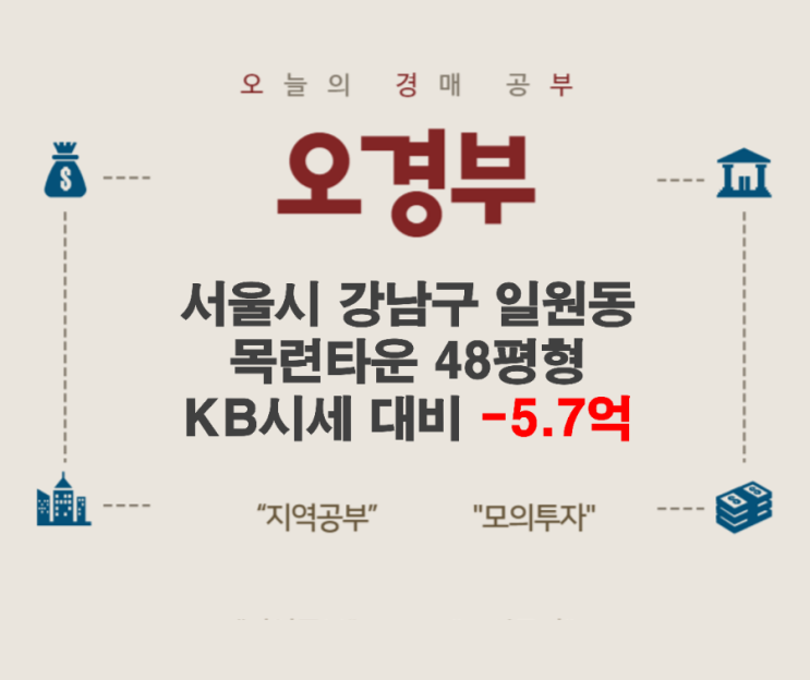 오경부 - 강남구 일원동 목련타운 48평형
