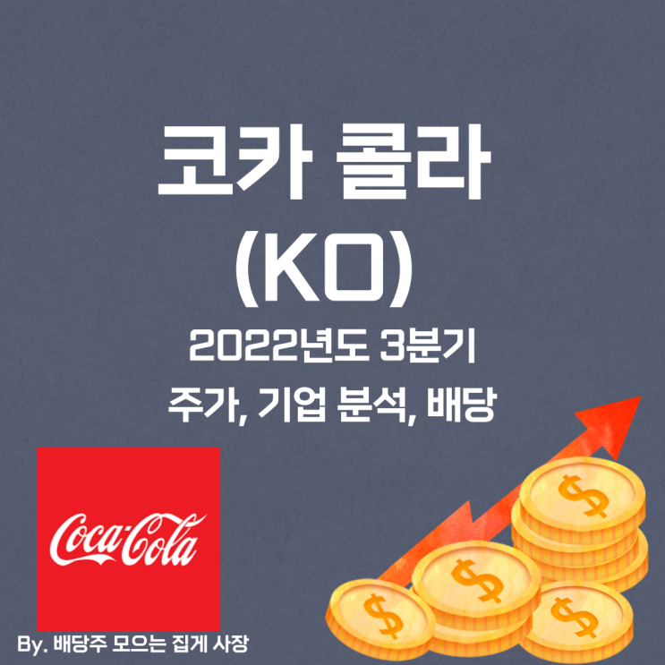 [코카콜라] 2022년도 3분기 KO, KO 주가, KO 주식, 기업 분석, 배당 지급일, 배당락일, 배당 성향, 배당 수익률, 배당 성장률