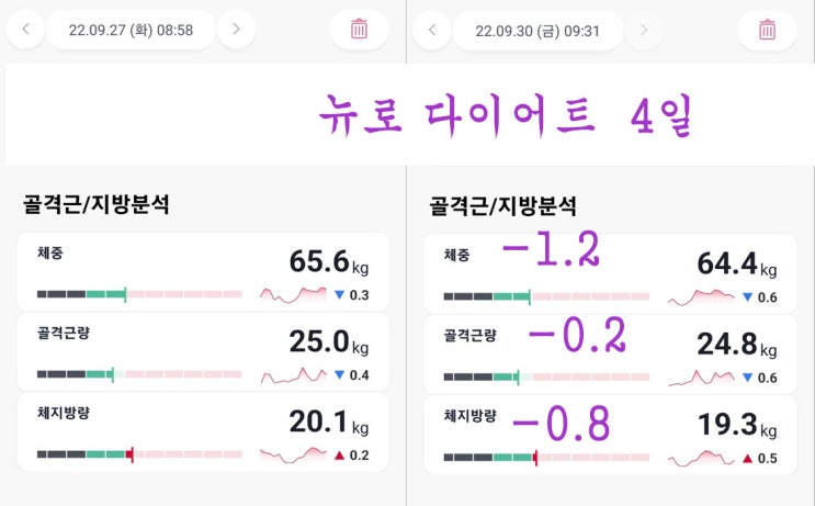  체지방률 변화와 공복 유산소