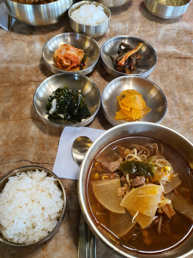  제주 무민랜드 옆 모록밭 식당, 경상도식 소고기국밥과 소고기 비빔밥이 내 입맛이 딱 맞았다