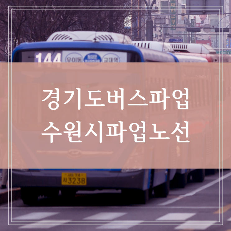  경기도 수원시 버스 파업 노선 기간 확인 대체노선 확인하는 법 (비상수송대책)