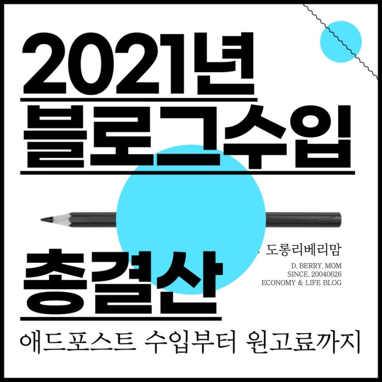  2021년 블로그 수입 총결산 (ft. 애드포스트 수입, 원고료 모두 오픈)