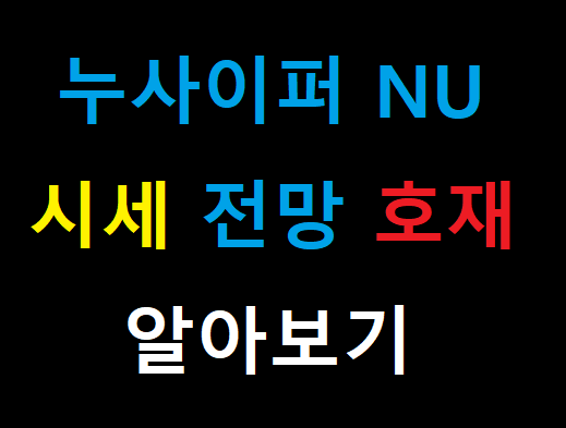  누사이퍼 NU 시세 전망 호재 12월 호재