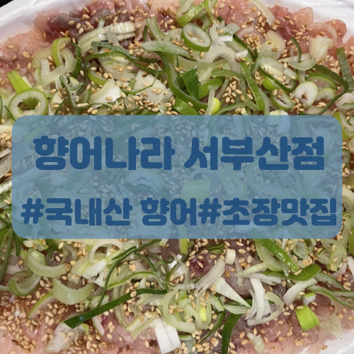  향어나라 서부산점 부암동 배달맛집 향어회 처음먹어봤어욥!