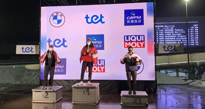 [2021/22시즌 IBSF <b>월드컵</b> 6차] 스켈레톤 <b>정승기</b> 동<b>메달</b> 획득