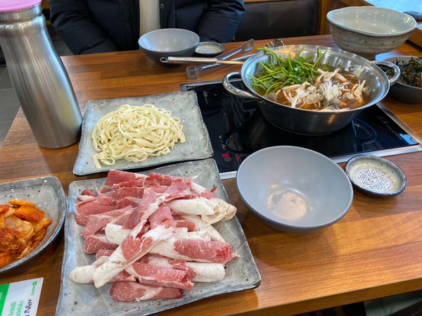 부산 기장 샤브 칼국수가 맛있는 정관맛집, 우리랑 얼큰 칼국수
