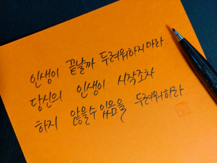  [1일 1캘리그라피] 그레이스 한센 명언 1