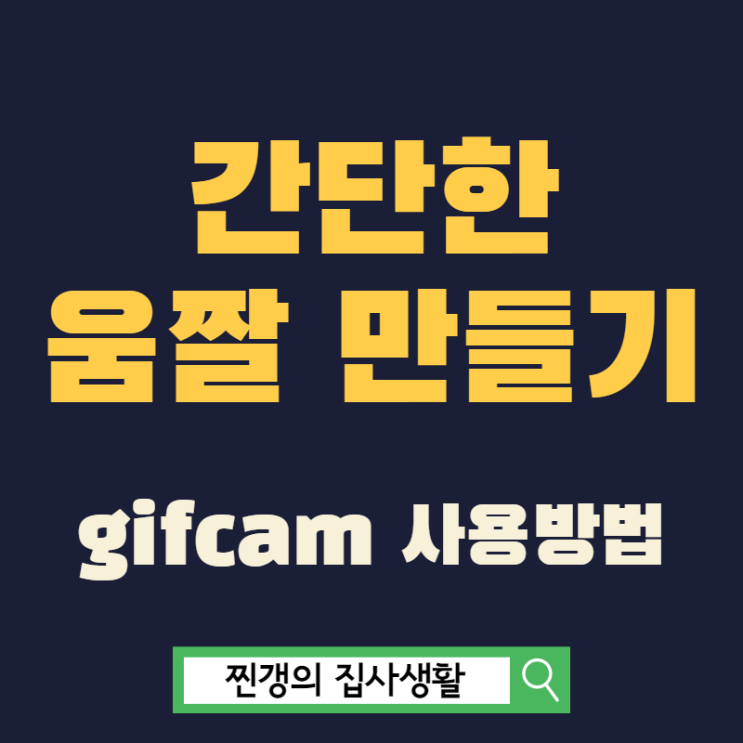 gifcam 사용해서 간단한 움짤 만드는 법