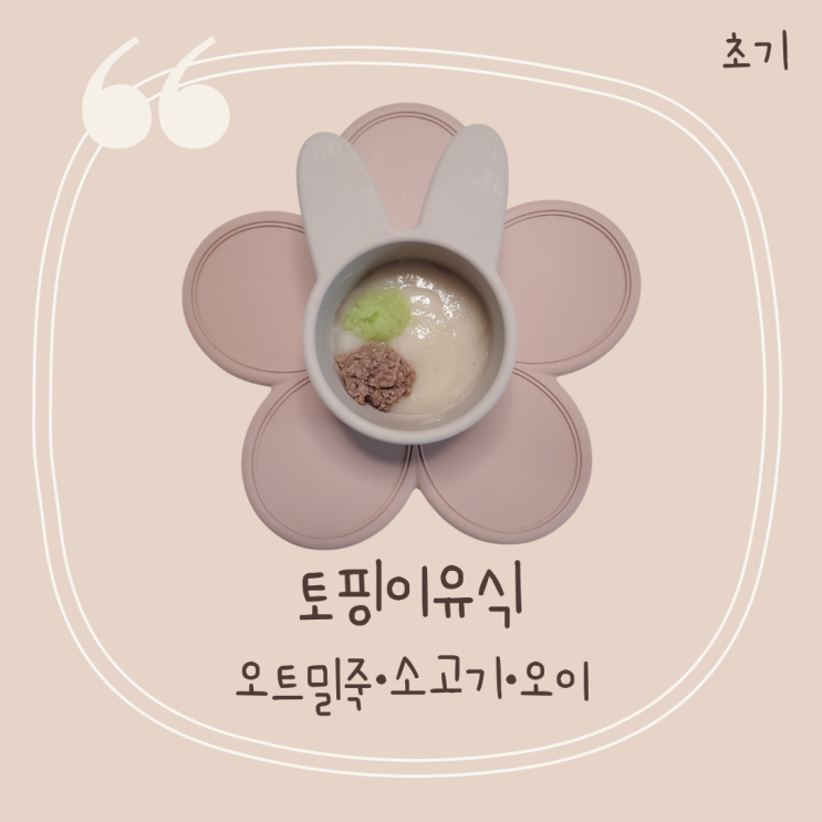  삐뽀삐뽀119 토핑이유식 소고기오이오트밀죽 6개월 이유식