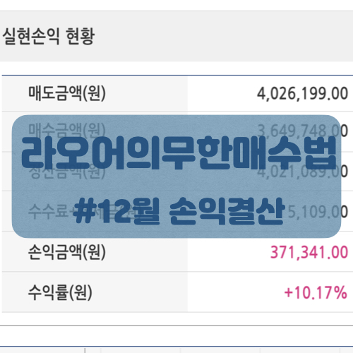  라오어의 무한 매수법 12월 손익결산