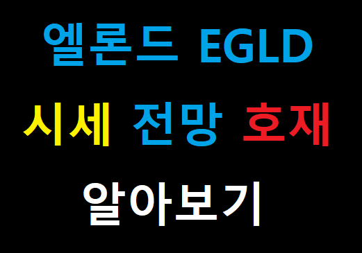 엘론드 EGLD 시세 전망 호재 1월호재