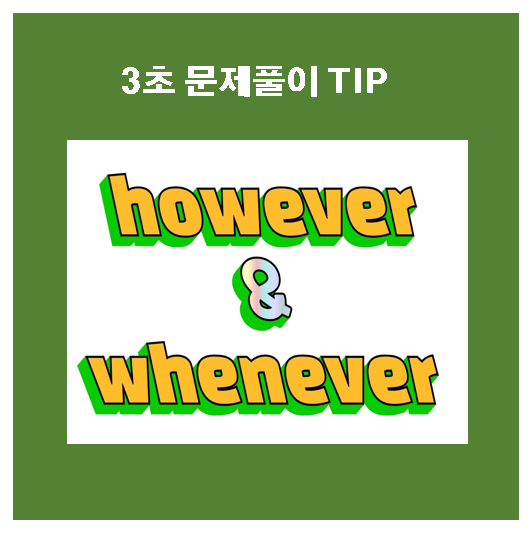  토익 복합관계부사 however, whenever 쓰임
