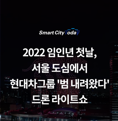 2022 임인년 첫날, 서울 도심에서 현대차그룹 '범 내려왔다' 드론 라이트쇼