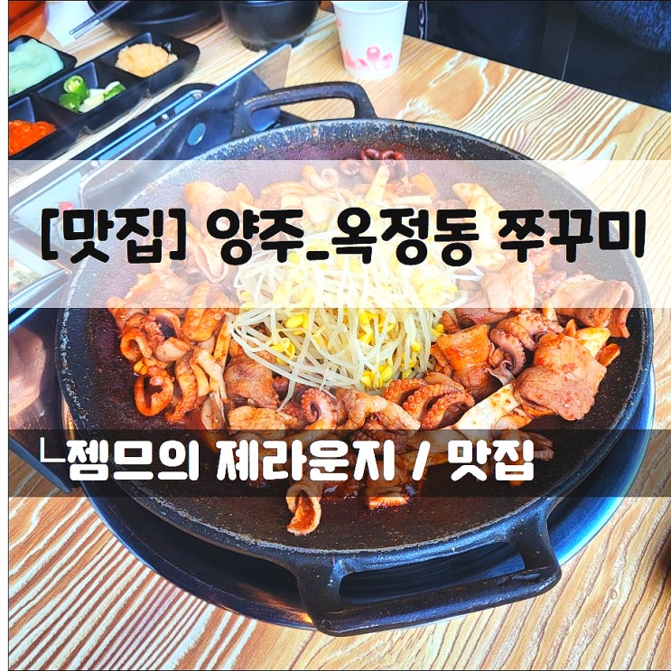  <양주쭈꾸미 맛집 / 옥정동 쭈꾸미> 매콤한 쭈꾸미가 땡기는 날엔 요기!