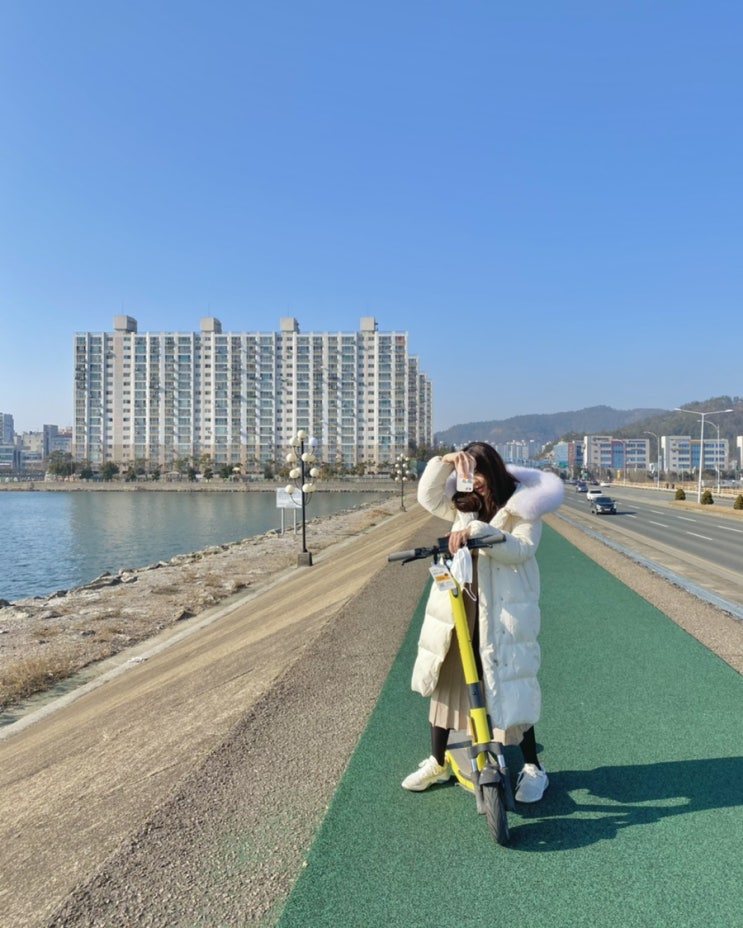  목포 놀거리 영산강자전거길 전동킥보드 타기
