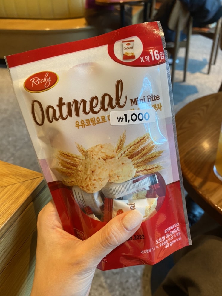  [일상] 다이소 오트밀미니바이트 썬칩갈릭바게트맛 과자리뷰 그리고 일상