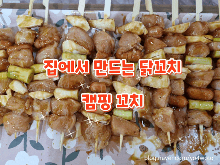  집에서 닭꼬치 만들기 캠핑꼬치구이