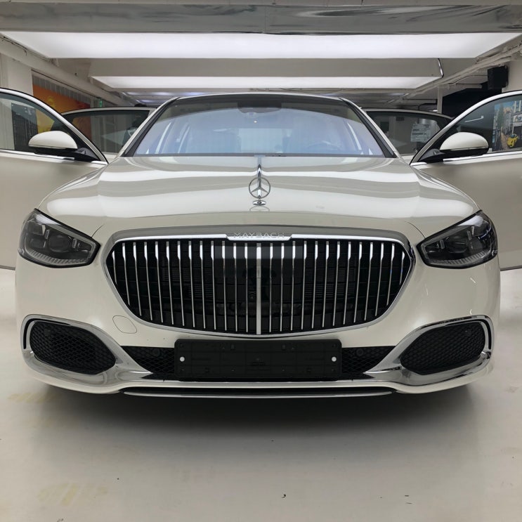  벤츠 마이바흐 S580 글라스틴트 레이니 블루 틴팅 시공