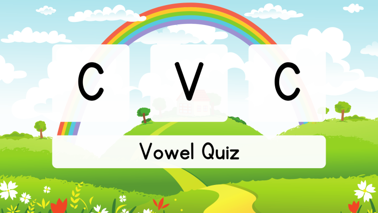 [파닉스] 어린이 CVC 영어 단어 퀴즈 게임 (ft. vowel)