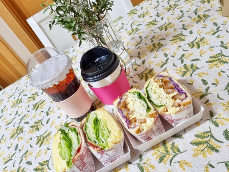  계양구맛집 작전동카페, 카페숲에서 샌드위치와 커피배달후기!