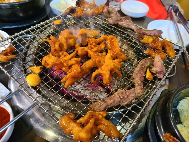 성남 태평동 수진동 숯불구이 맛집 : 산홍 숯불 꼼장어