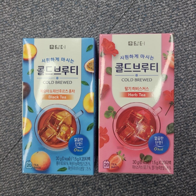  담터 콜드브루티 딸기 히비스커스 복숭아 콤부차 내돈내산 후기