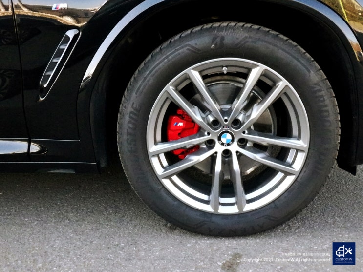  BMW X3 레드 캘리퍼 도색